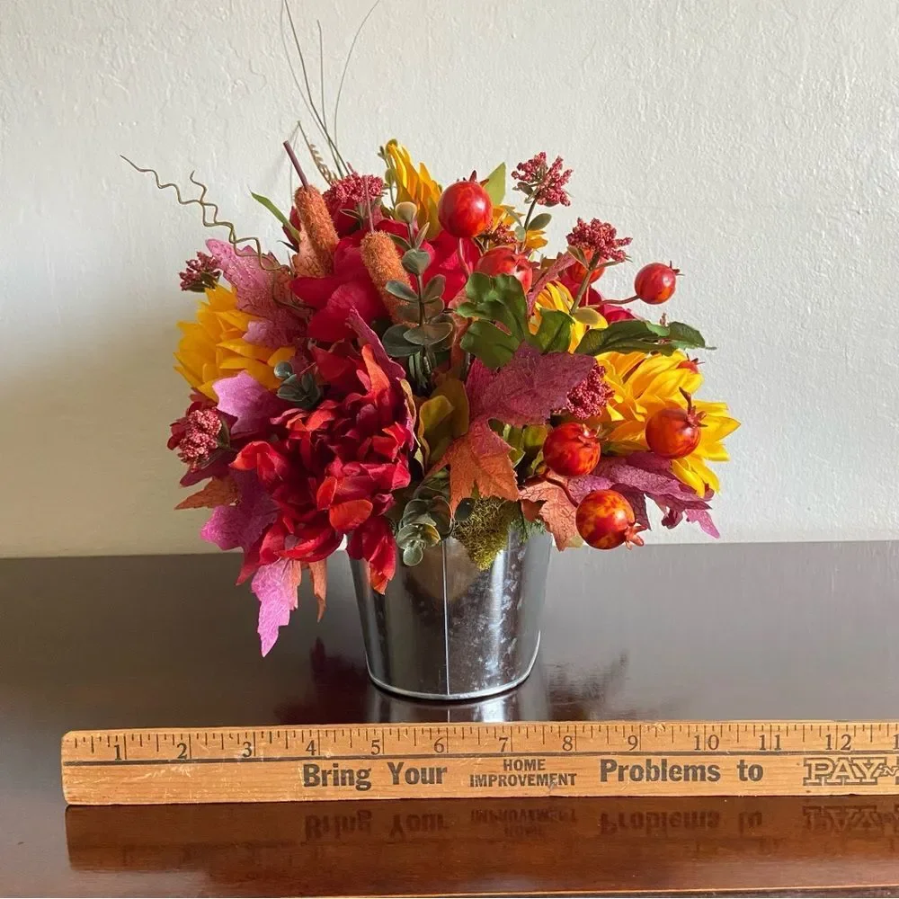 Faux Floral Bouquet with Sunflowers/Peonies